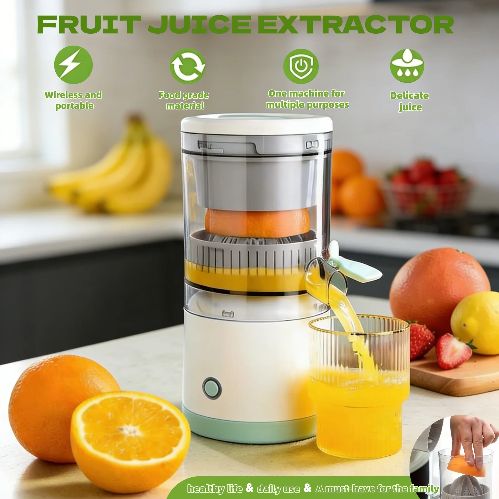 Extracteur de Jus Portable USB - Fraîcheur & Santé | L'Instant Chef