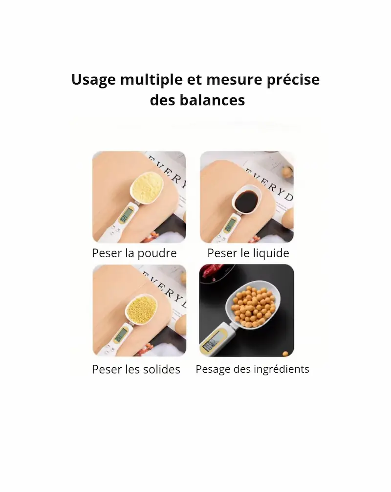 Usage multiple et mesure précise des balances